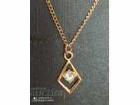 Necklace new gold-plated zircon 8