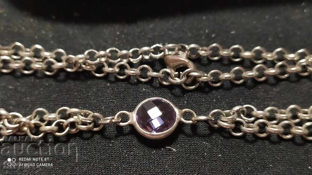 Grivna with a natural stone resembling amethyst with price 9.99 BGN | € 5.11