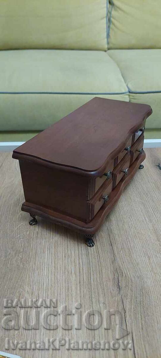 Wooden jewelry box for connoisseurs, excellent - 7