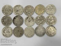 Lot of 15 pieces 2 leva 1882 and 1891