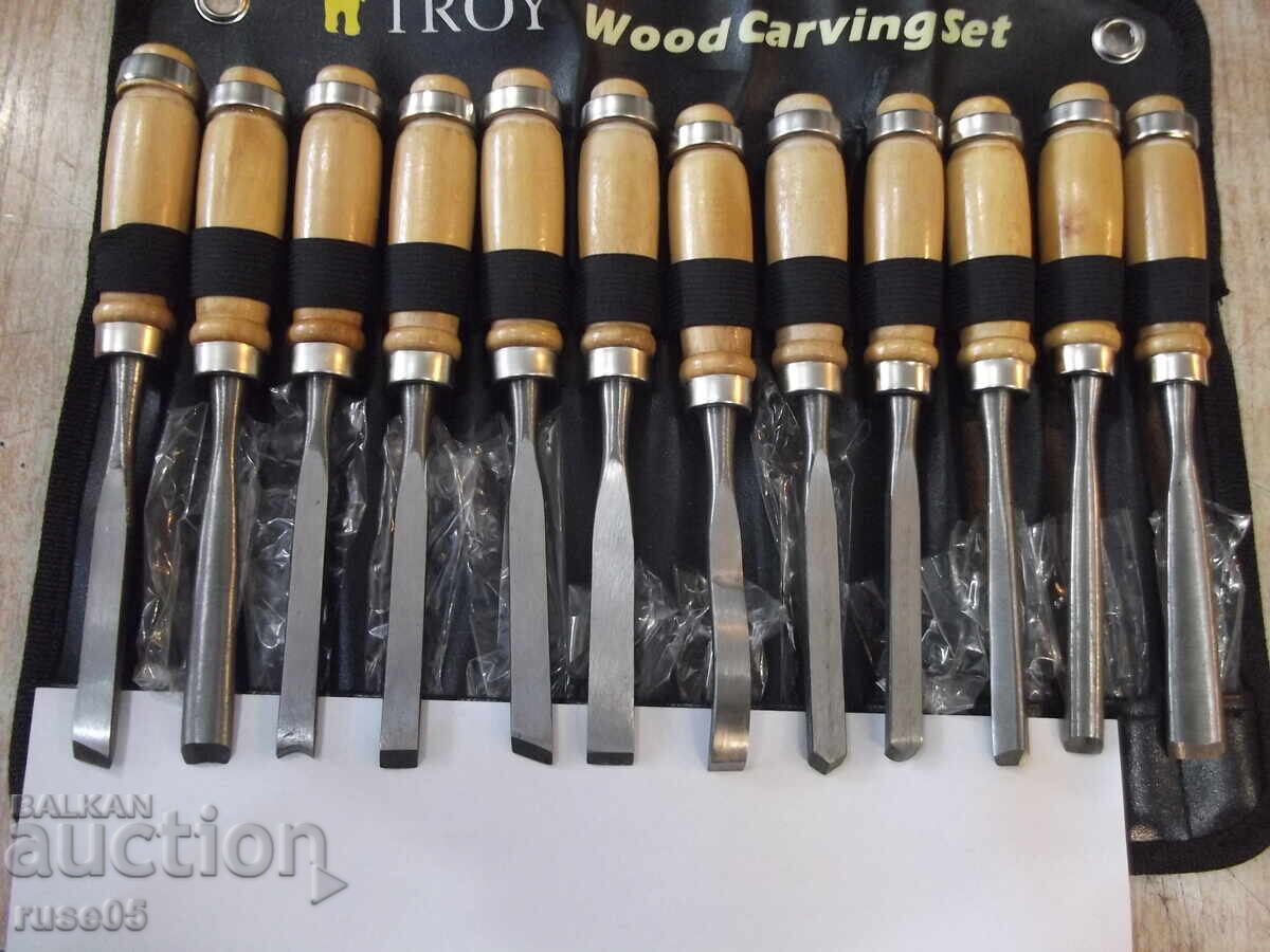 "TROY" Set of 12 Wood Carving Chisels, New with price 45.00 BGN | € 23.01