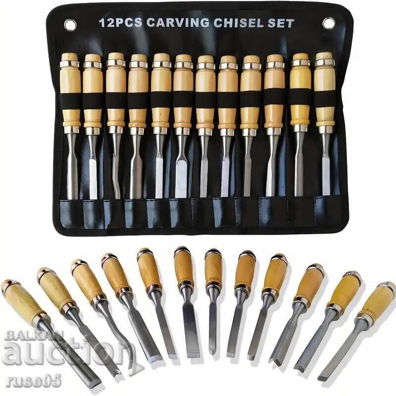 Auction  "TROY" Set of 12 Wood Carving Chisels, New