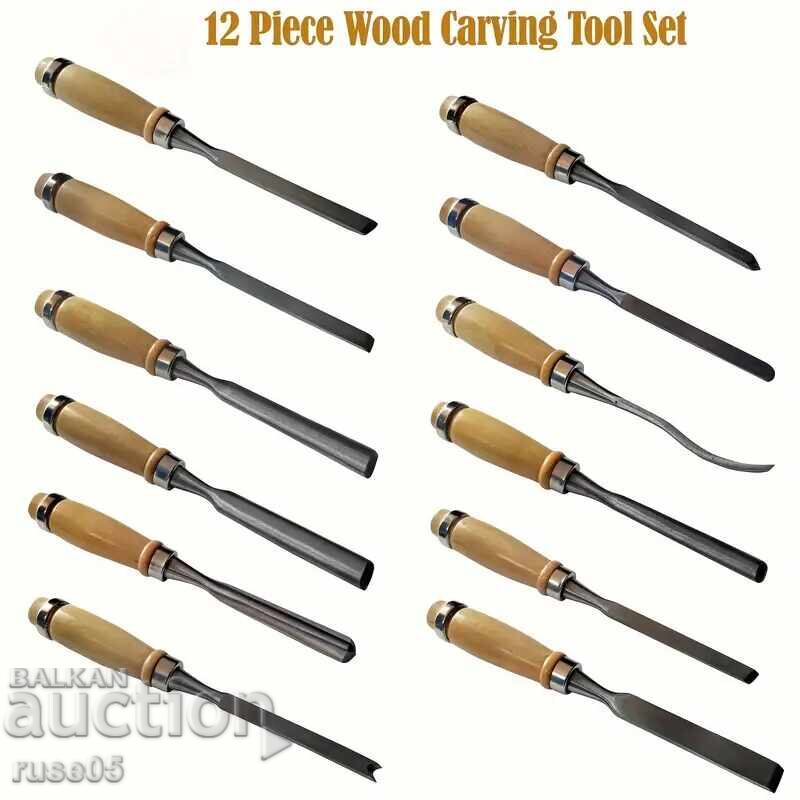 Delivery of "TROY" Set of 12 Wood Carving Chisels, New