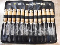 "TROY" Set of 12 Wood Carving Chisels, New