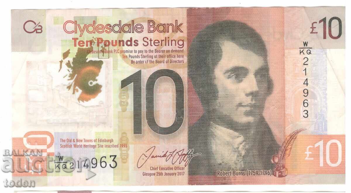 Scotland-10 Pounds-2017-P# 229q-Polymer Scotland-10 Pounds-2017-P# 229q-Polymer