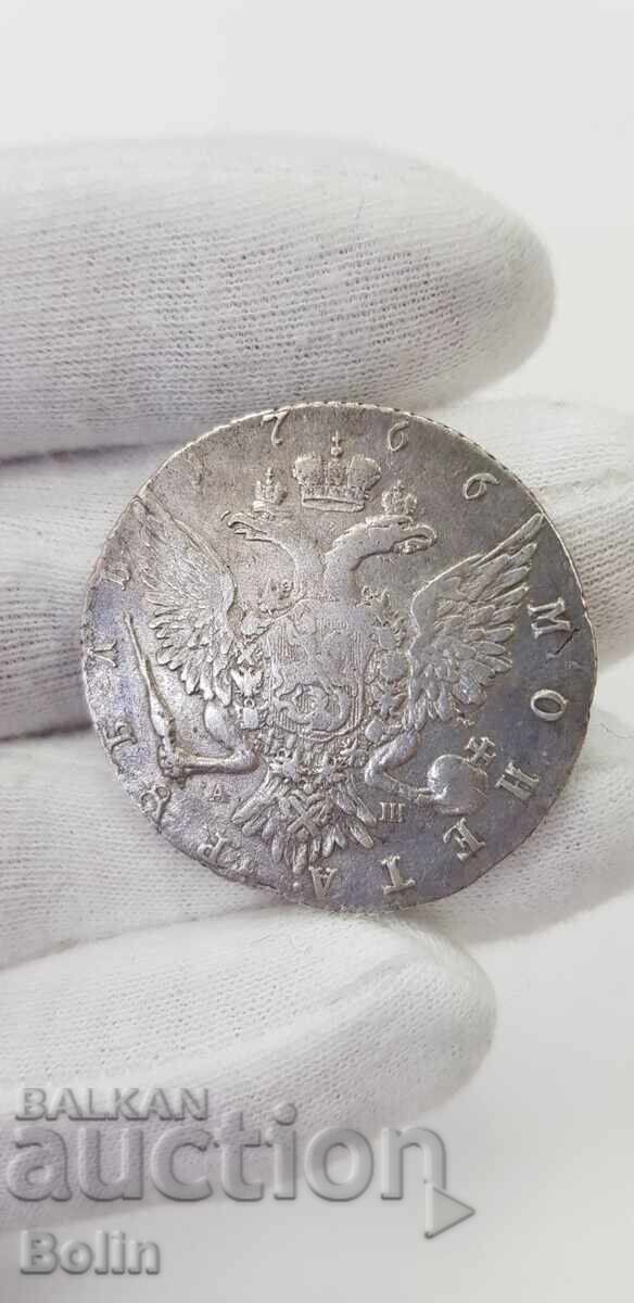 Rare Russian Silver Coin Ruble 1766 Catherine with price 1100.00 BGN | € 562.42 Rare Russian Silver Coin Ruble 1766 Catherine with price 1100.00 BGN | € 562.42