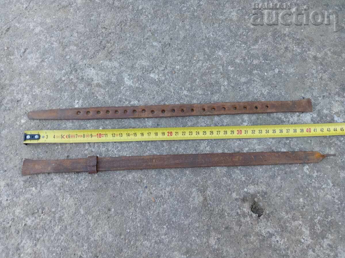 Old wrought yardstick, wrought iron, cloth yardstick, measure Old wrought yardstick, wrought iron, cloth yardstick, measure