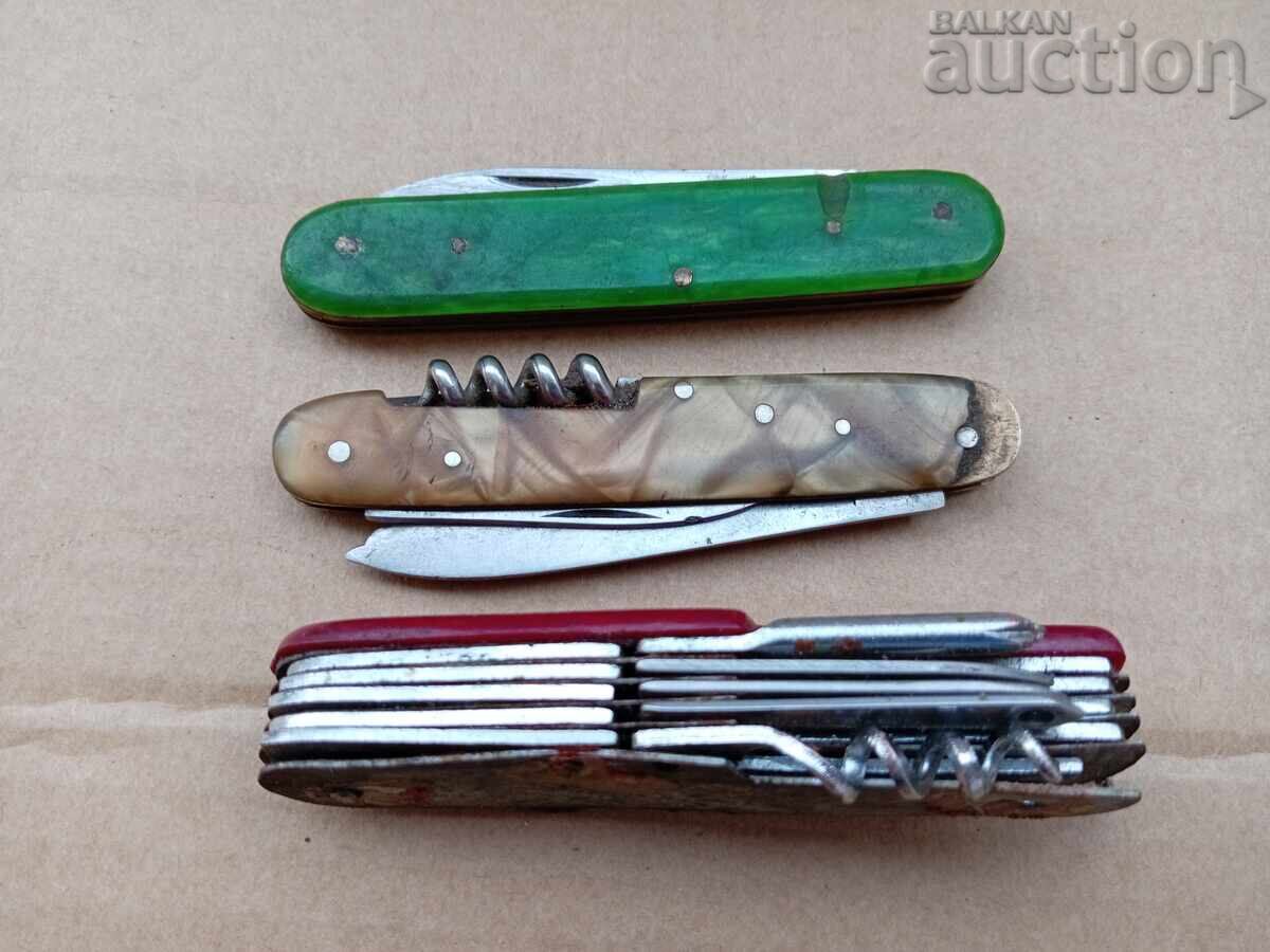 lot of three antique legs knife leg 70s - 6 lot of three antique legs knife leg 70s - 6