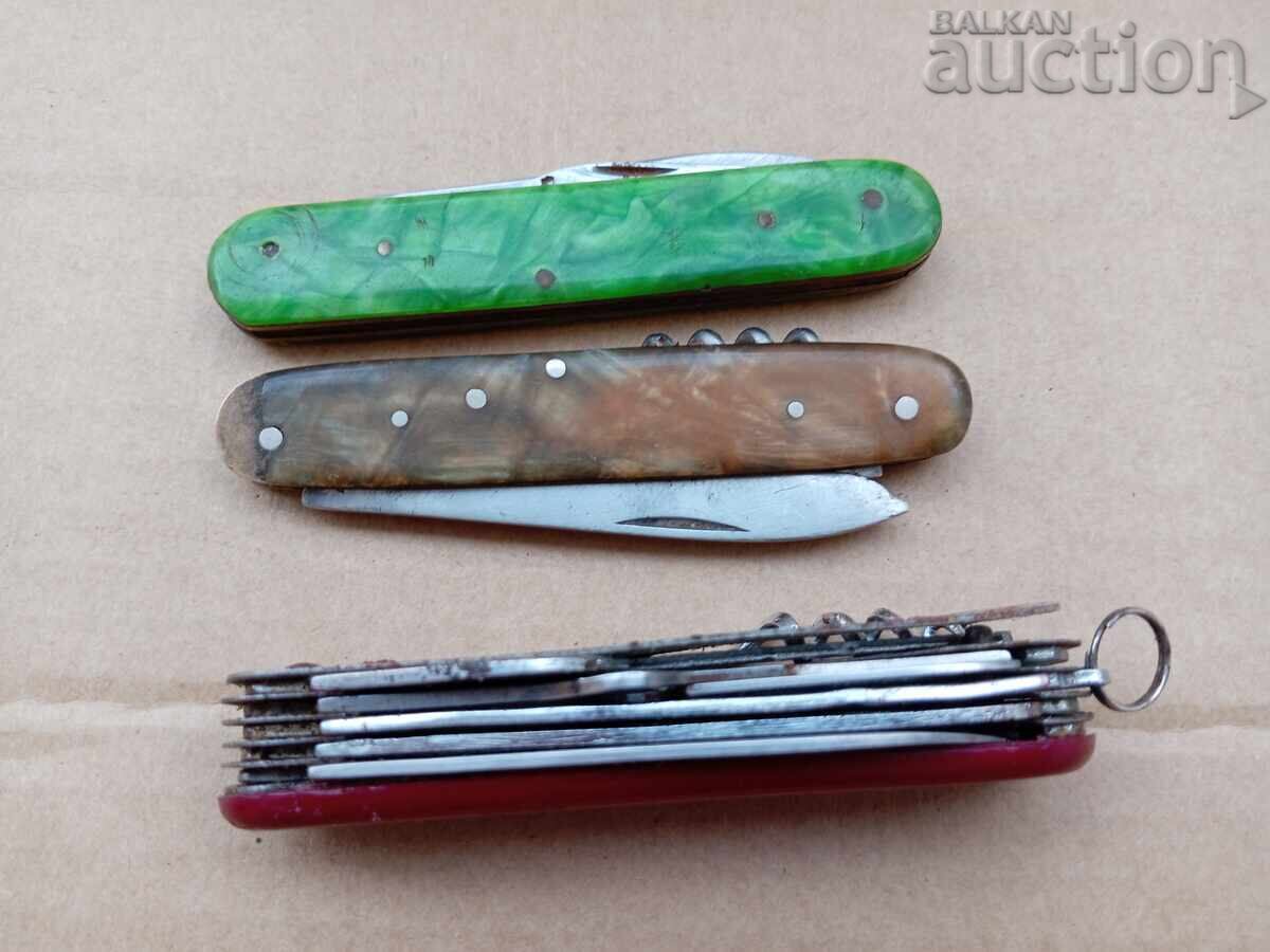 lot of three antique legs knife leg 70s - 7 lot of three antique legs knife leg 70s - 7