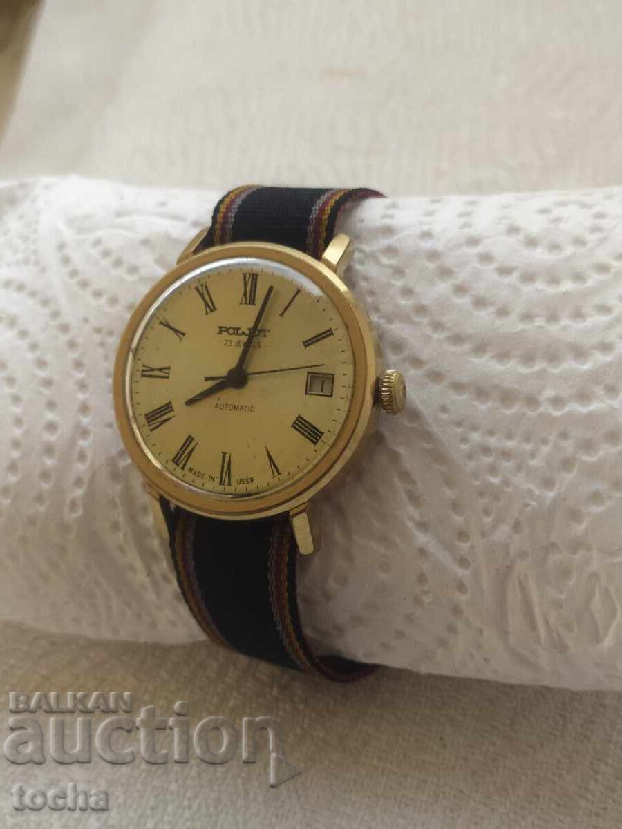 Poljot, Πολιότ, διατηρημένο, λειτουργεί, επιχρυσωμένο Poljot, Πολιότ, διατηρημένο, λειτουργεί, επιχρυσωμένο