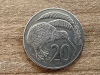 Noua Zeelandă - 20 cenți (1987)