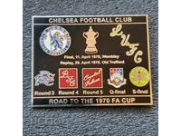 Insigna Chelsea - drumul spre finala Cupei FA 1970