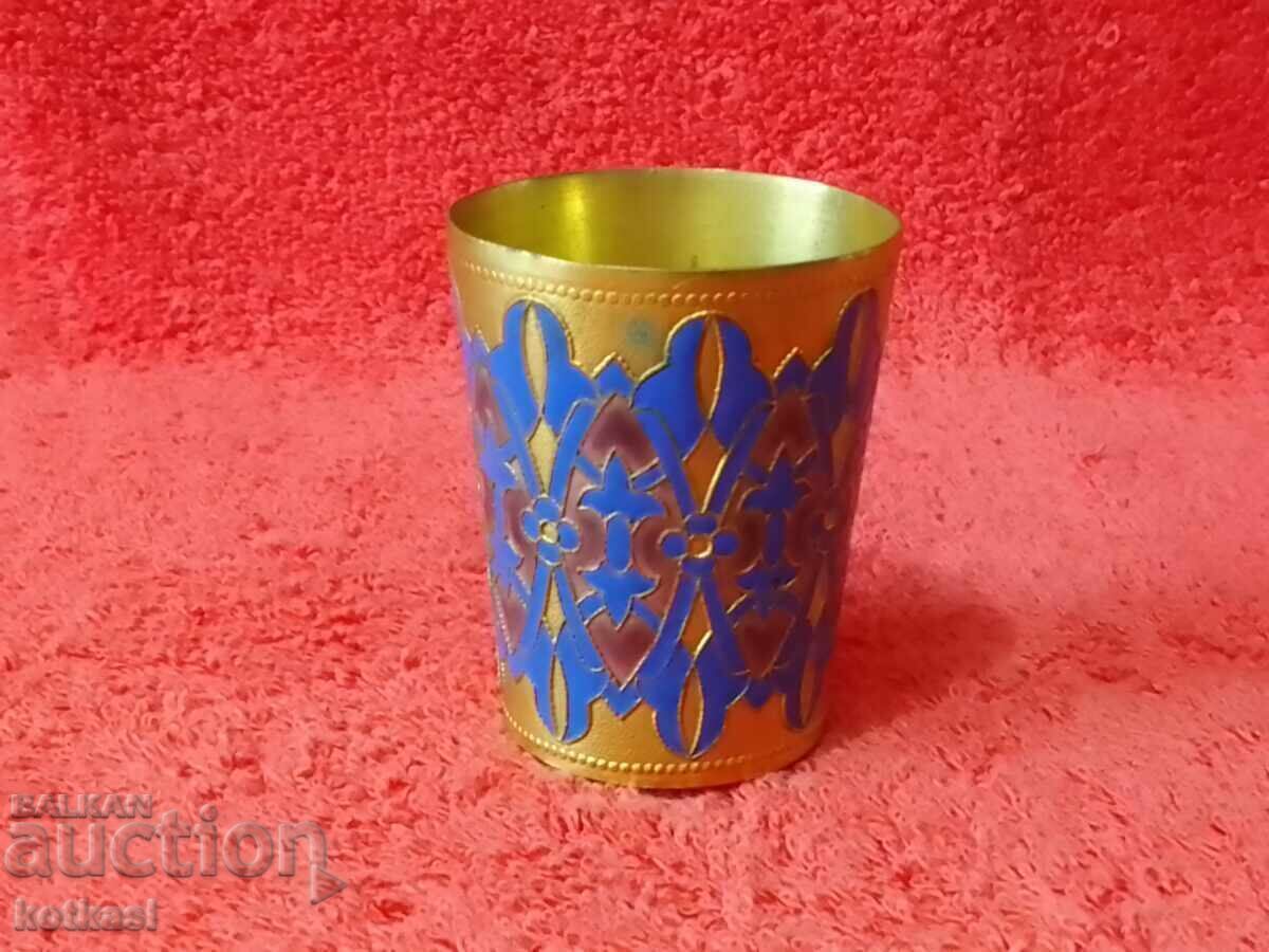 Old gilded cup marked enamel cloisonné USSR Shots with price 55.50 BGN | € 28.38