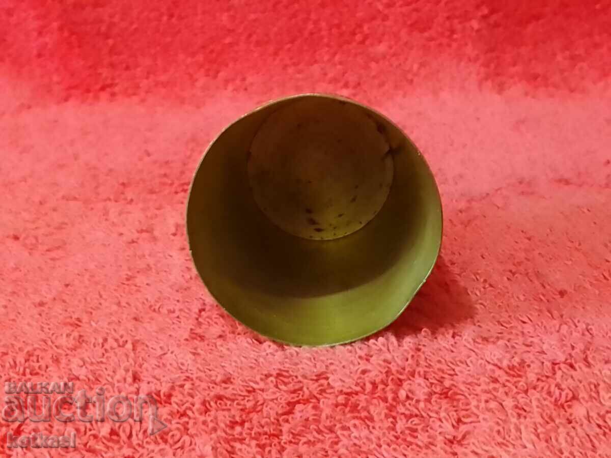 Old gilded cup marked enamel cloisonné USSR Shots - 6