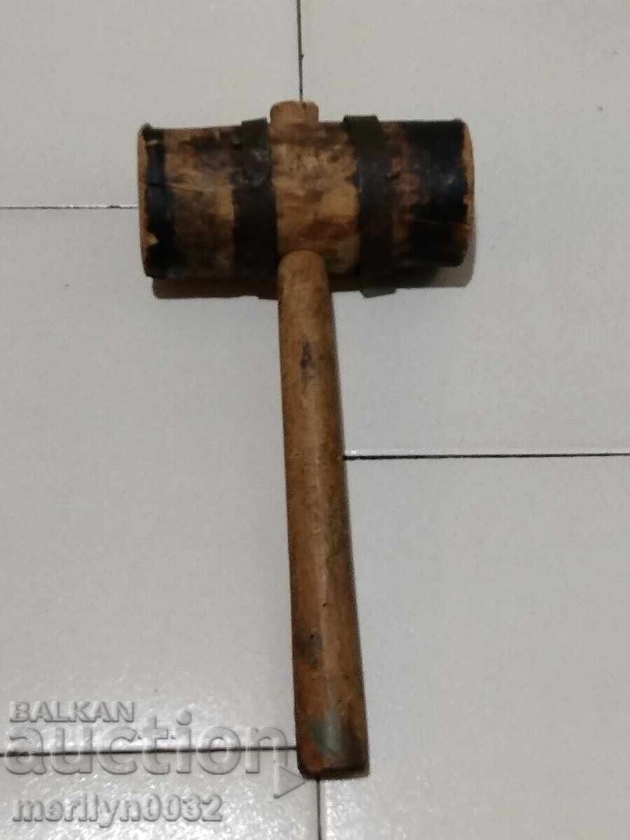 Auction  Old wooden cooper's hammer tool wooden