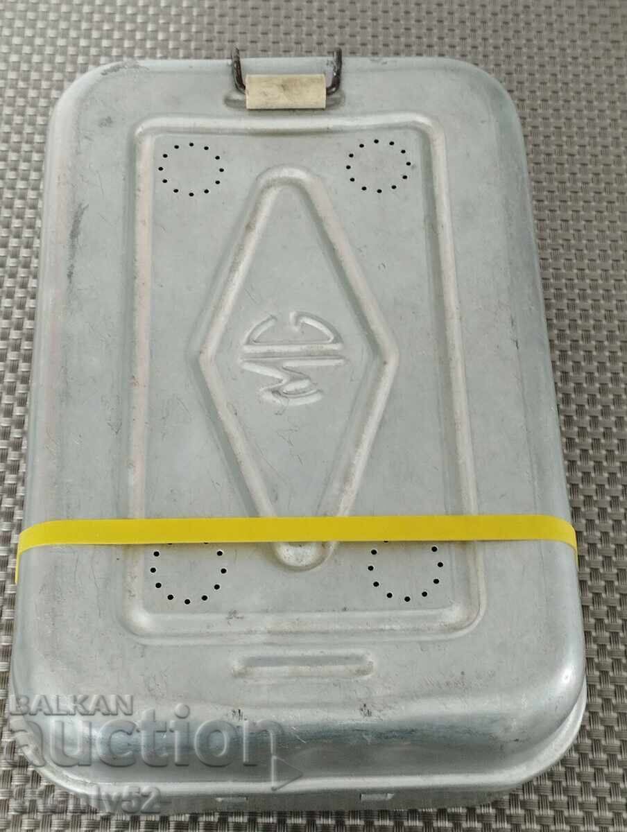 Large aluminum food storage container