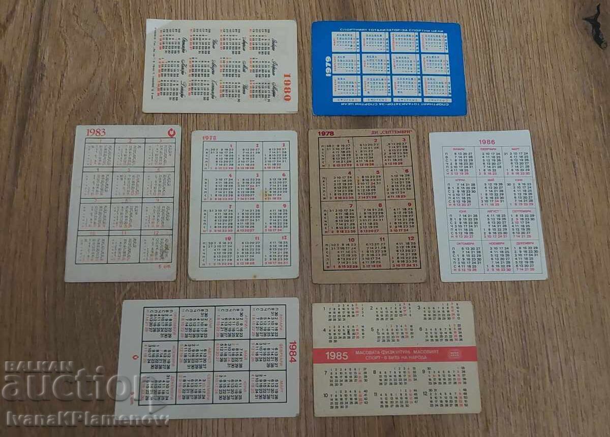 Calendars, 8 pieces for collectors - 5