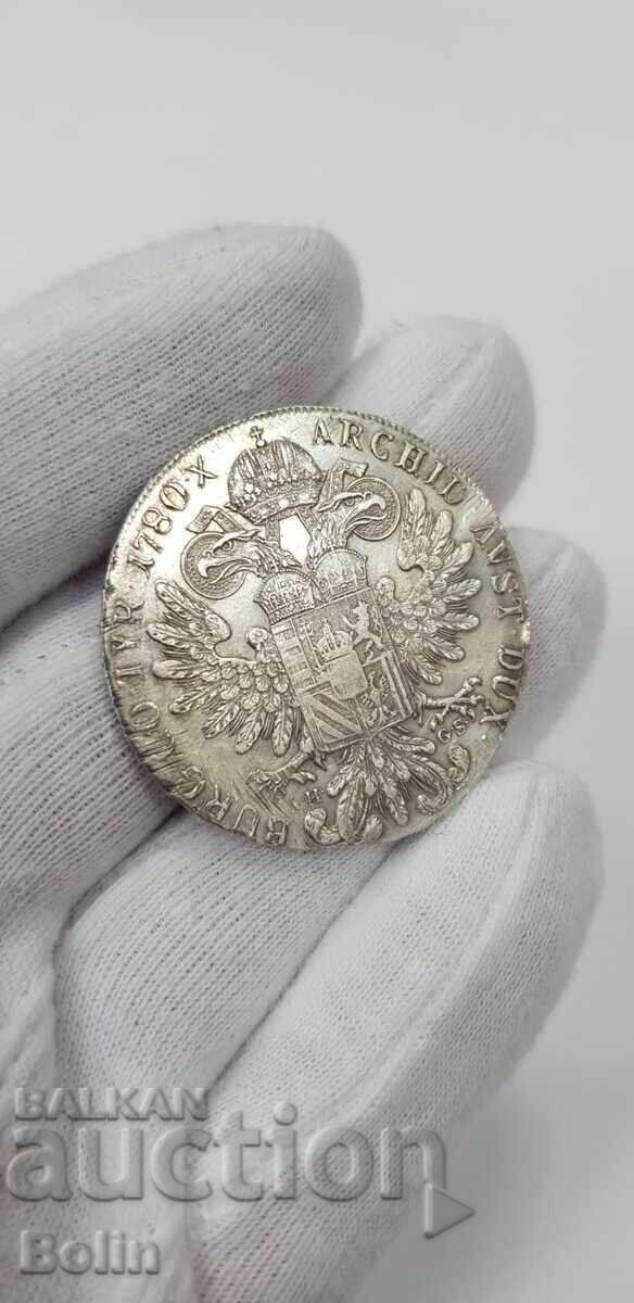 Rare Silver Coin Thaler 1780 Maria Theresa "A.H---G.S" - 5 Rare Silver Coin Thaler 1780 Maria Theresa "A.H---G.S" - 5