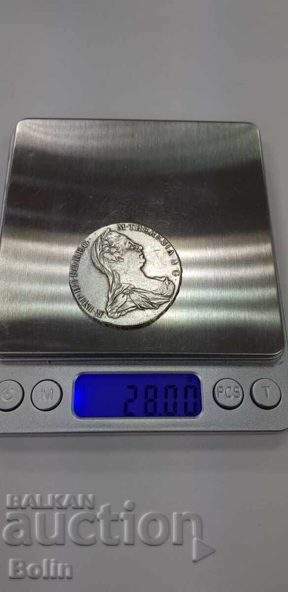 Rare Silver Coin Thaler 1780 Maria Theresa "A.H---G.S" - 6 Rare Silver Coin Thaler 1780 Maria Theresa "A.H---G.S" - 6