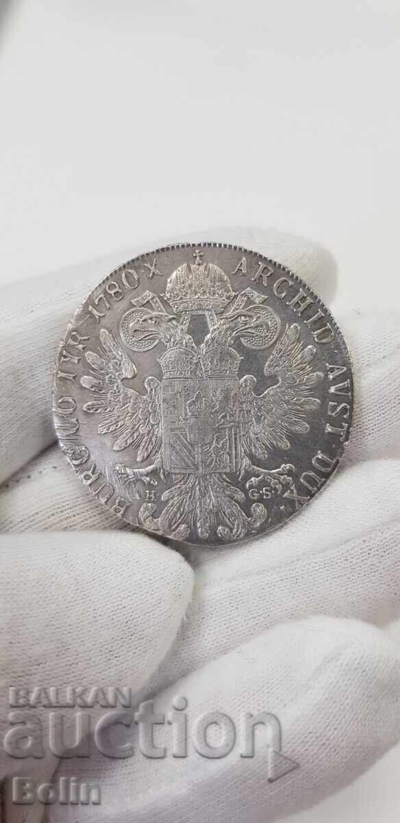 Rare Silver Coin Thaler 1780 Maria Theresa "A.H---G.S" - 7 Rare Silver Coin Thaler 1780 Maria Theresa "A.H---G.S" - 7