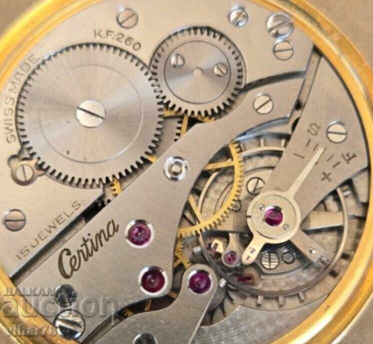 Gold-plated pocket watch - CERTINA - 6 Gold-plated pocket watch - CERTINA - 6