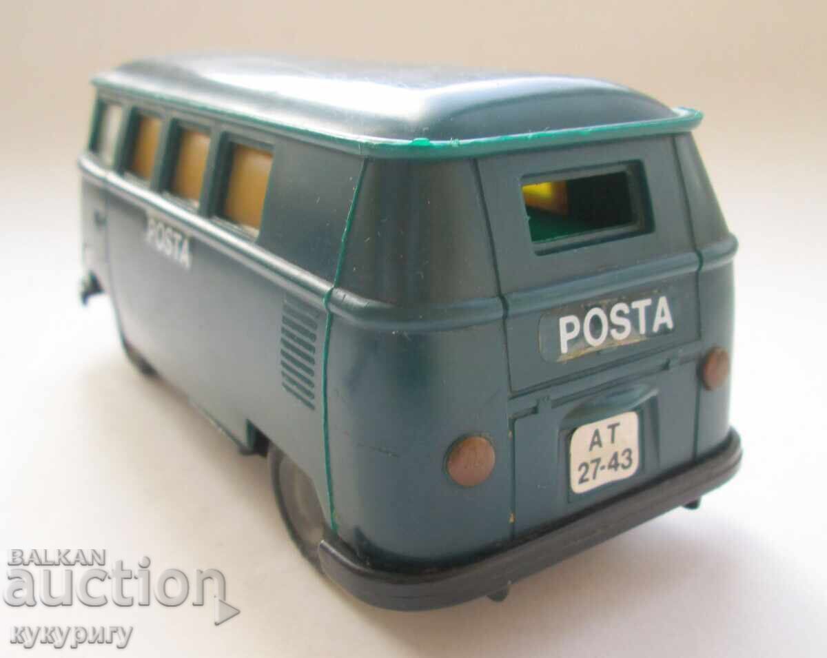 Old Soviet plastic toy car VW T1 bus Post Office with price 70.00 BGN | € 35.79 Old Soviet plastic toy car VW T1 bus Post Office with price 70.00 BGN | € 35.79
