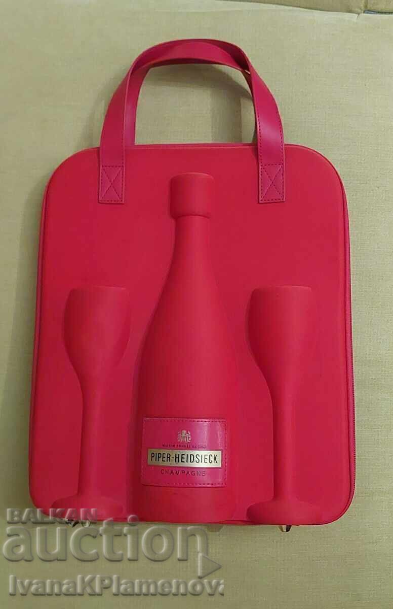 Wine bag with original France glasses for connoisseurs