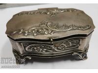 CUTIE VECHE DE ARGINT PENTRU BIJUTERII, MARCĂ 833/1000