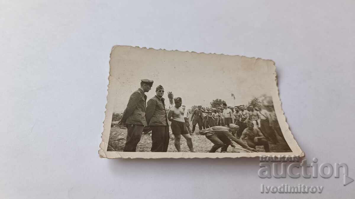 Photo of Officers and Soldiers at Exercise Photo of Officers and Soldiers at Exercise