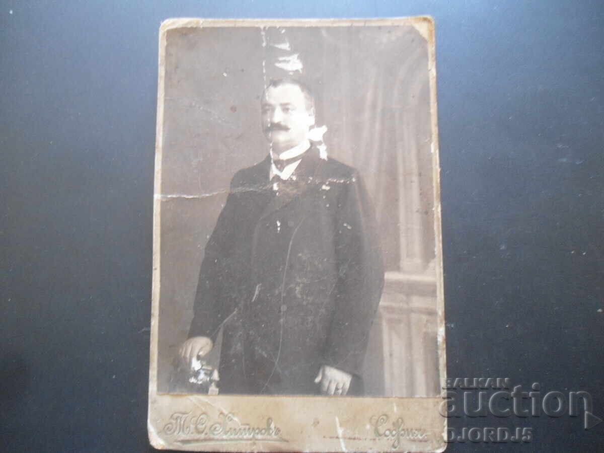 Old photo, cardboard, T.S. Hitrov, Sofia Old photo, cardboard, T.S. Hitrov, Sofia