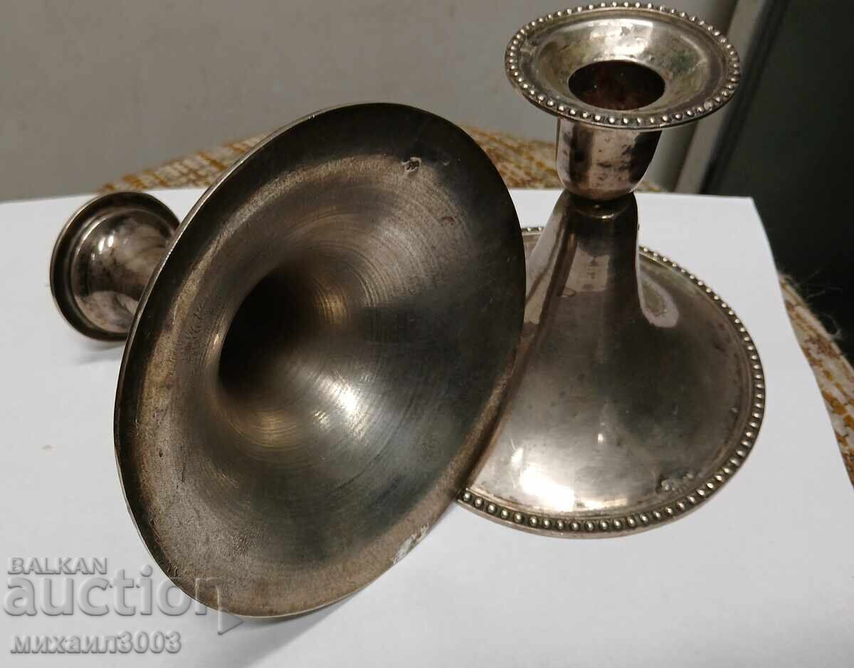 Delivery of FINE SILVER CANDLESTICKS, 833/1000 PURITY, EARLY 20TH CENTURY Delivery of FINE SILVER CANDLESTICKS, 833/1000 PURITY, EARLY 20TH CENTURY