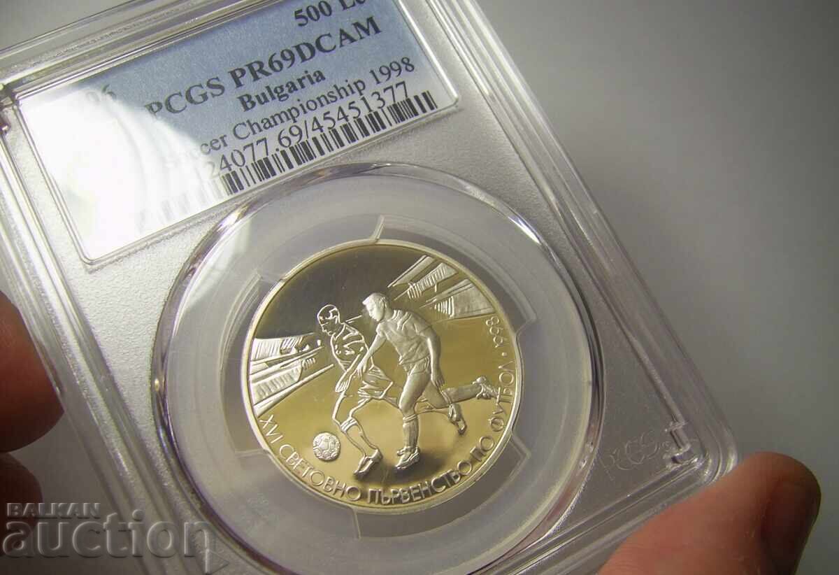 RRR! BGN 500 1996 Mistakes Football PR69DCAM with price 3000.00 BGN | € 1533.88 RRR! BGN 500 1996 Mistakes Football PR69DCAM with price 3000.00 BGN | € 1533.88