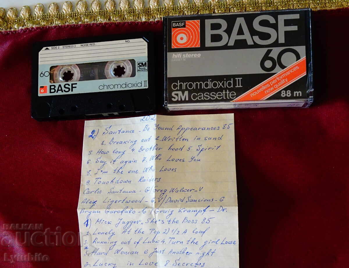 BASF audio cassette with Santana and Mick Jagger BASF audio cassette with Santana and Mick Jagger