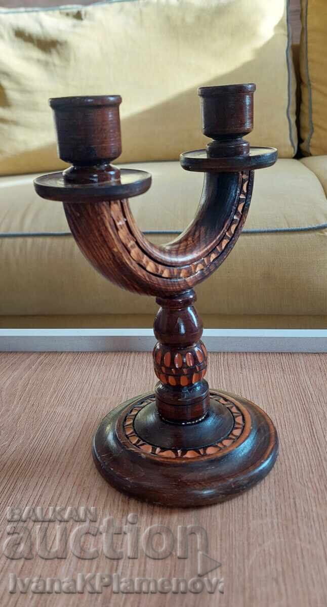 Wood carving candlestick for connoisseurs with price € 13.29 | 25.99 BGN Wood carving candlestick for connoisseurs with price € 13.29 | 25.99 BGN