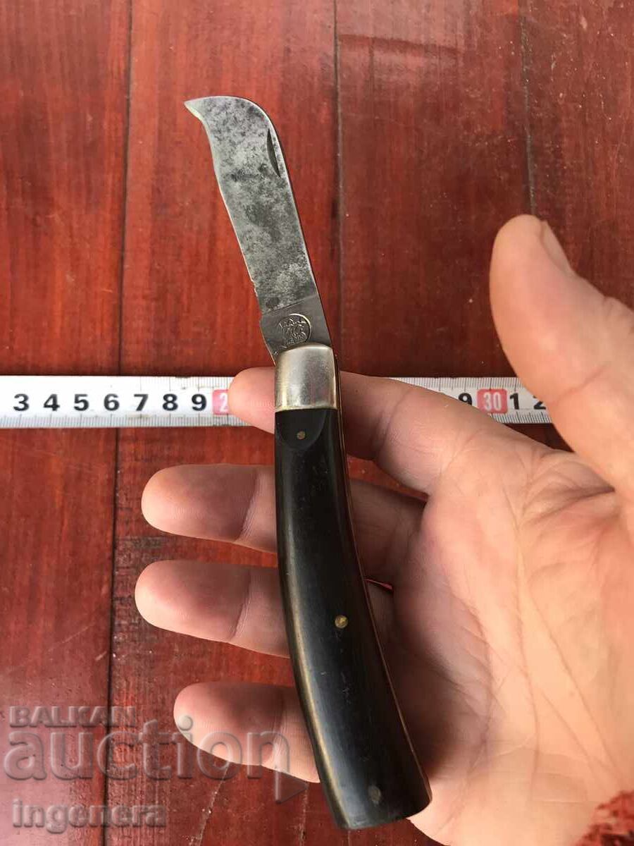 Auction  FOLDING KNIFE OLD KNIFE BLADE HORN HANDLE MARKING