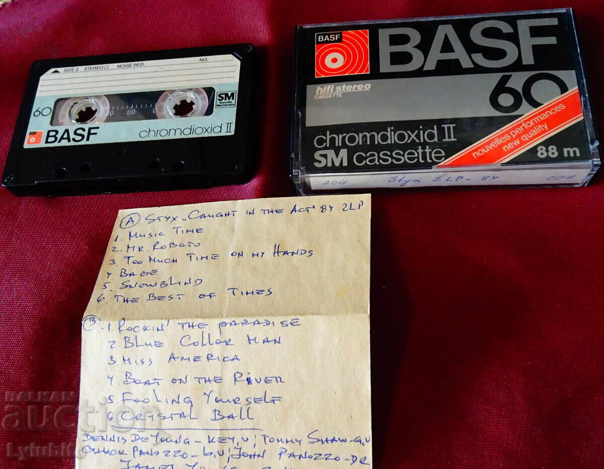 BASF Audiocassette with Styx, rock band BASF Audiocassette with Styx, rock band