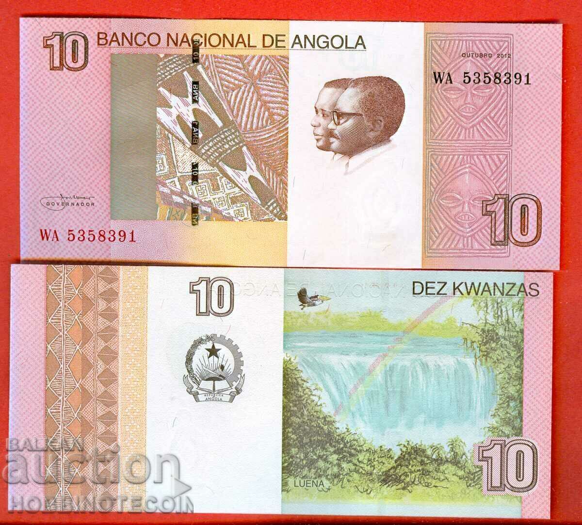 ANGOLA ANGOLA 10 τεύχος Kwanzaa τεύχος 2012 NEW UNC ANGOLA ANGOLA 10 τεύχος Kwanzaa τεύχος 2012 NEW UNC