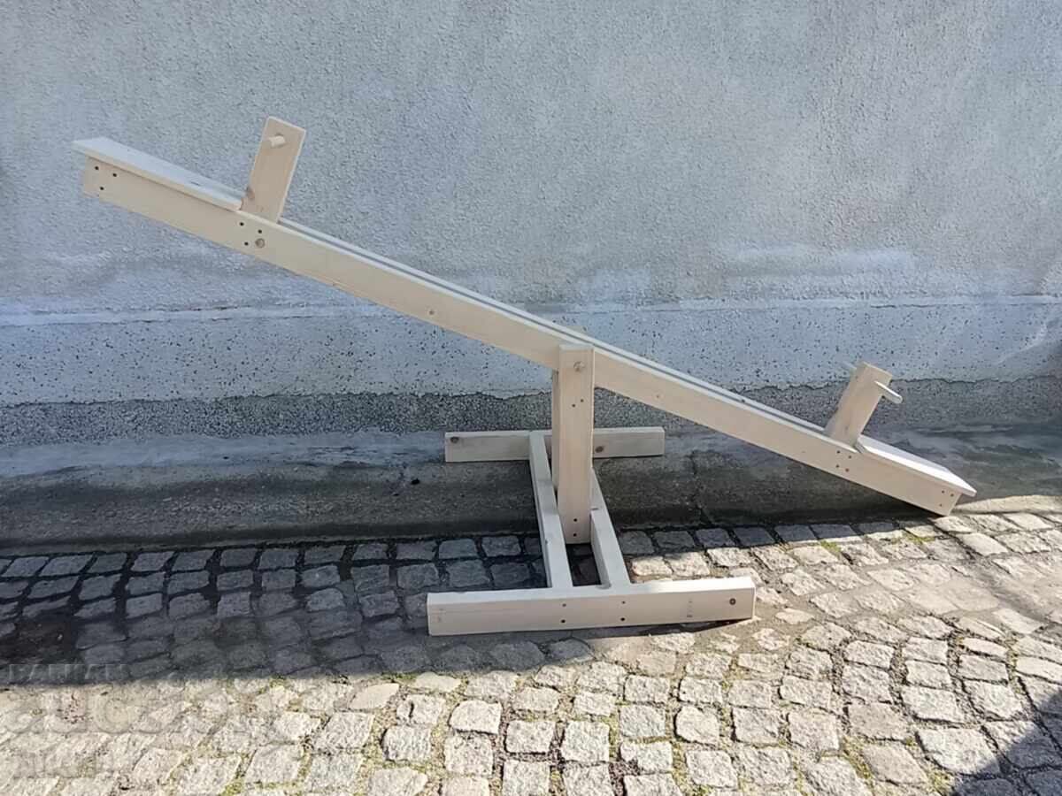 Auction Children's wooden seesaw swing for yard garden playground Auction Children's wooden seesaw swing for yard garden playground