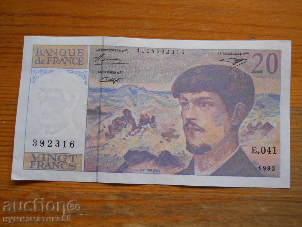 20 franci 1993 - Franța ( EF ) 20 franci 1993 - Franța ( EF )