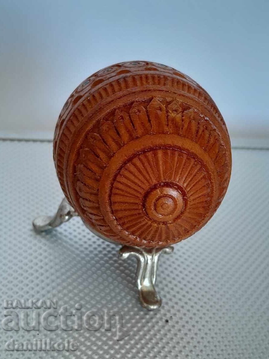 *$*Y*$* VINTAGE WOODEN EGG HANDMADE FABERGE TYPE*$*Y*$* - 5 *$*Y*$* VINTAGE WOODEN EGG HANDMADE FABERGE TYPE*$*Y*$* - 5