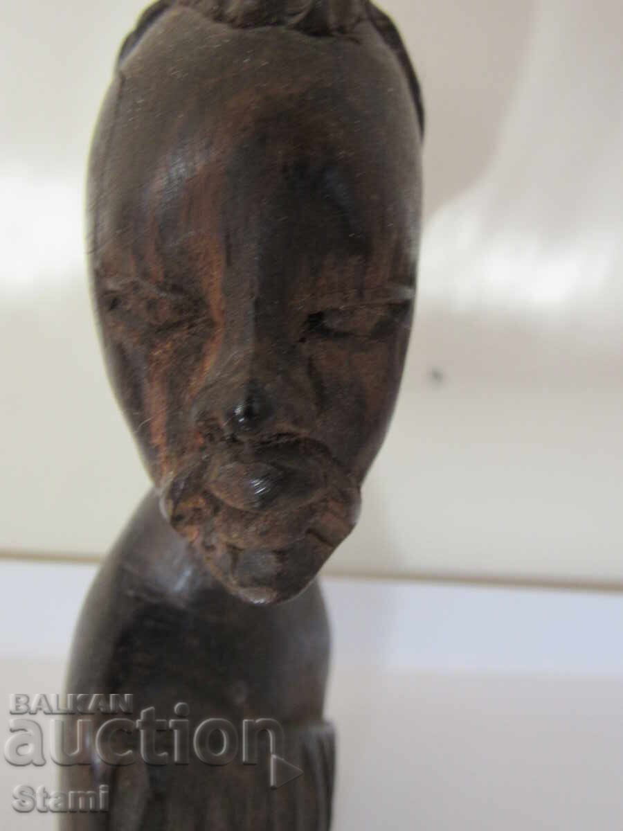 Head of a man-figure made of ebony from Ghana, Africa - 5 Head of a man-figure made of ebony from Ghana, Africa - 5