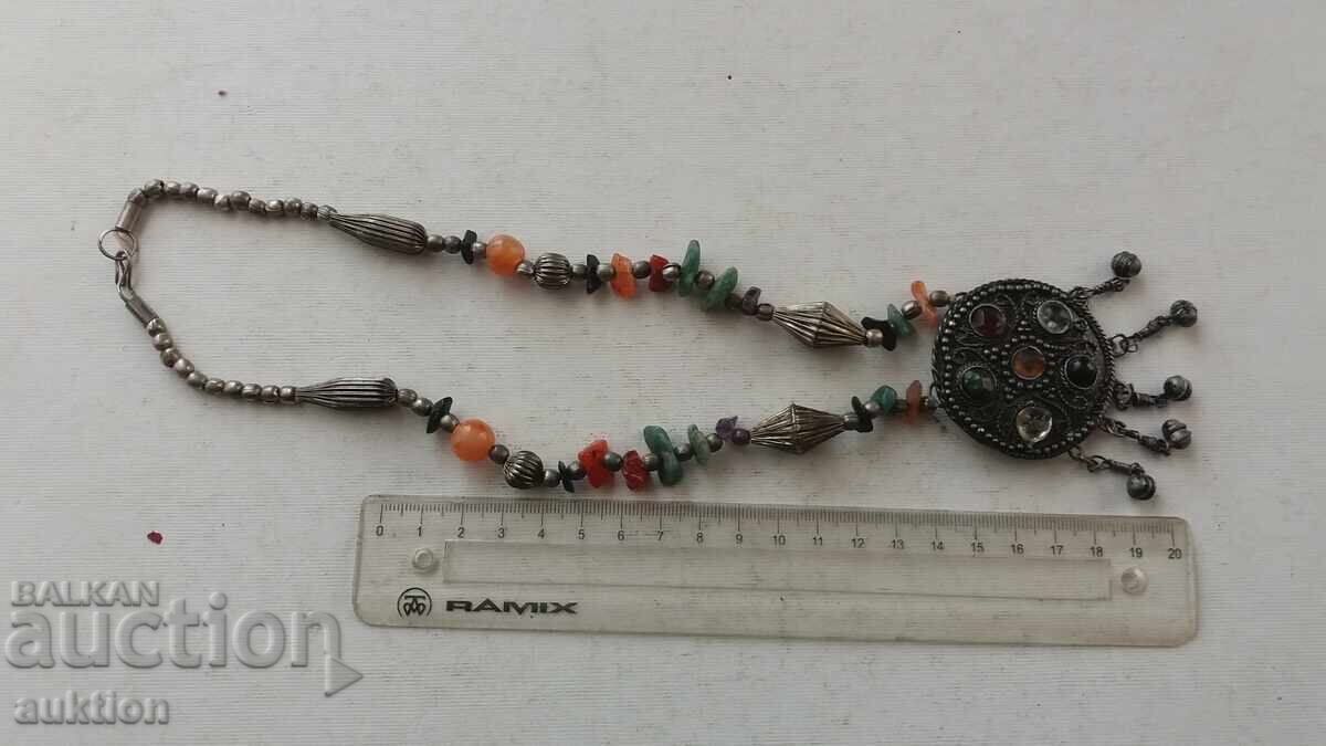 OLD MASSIVE NECKLACE AFRICA WITH STONES OLD MASSIVE NECKLACE AFRICA WITH STONES