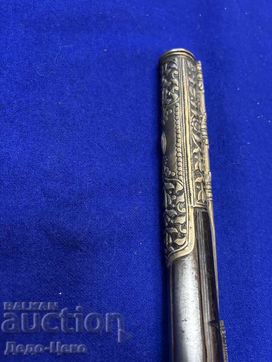 Δημοπρασία Ασημένιο πιστόλι με πυρόλιθο