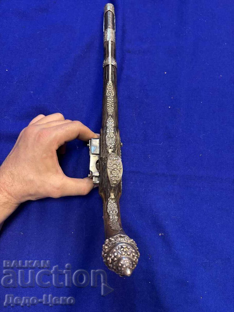 Flintlock pistol 18th century silver - 6 Flintlock pistol 18th century silver - 6