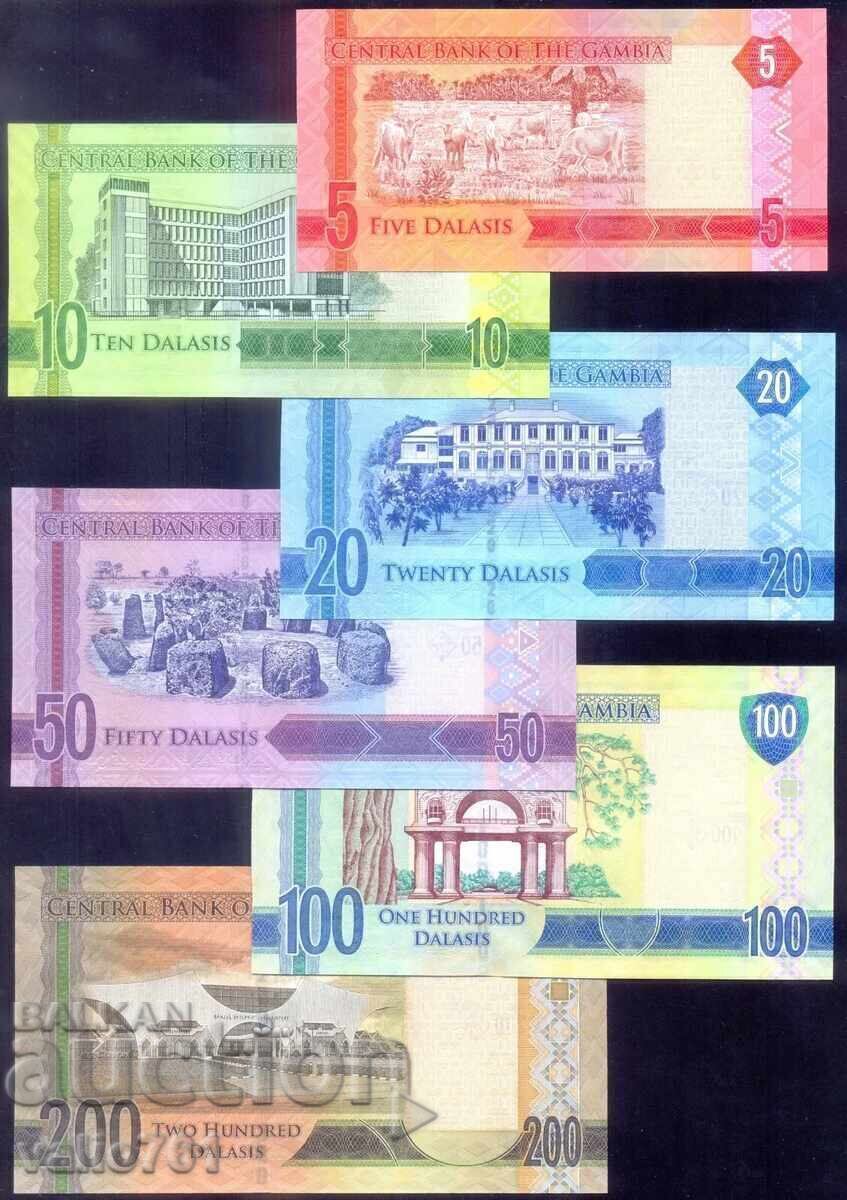 GAMBIA COMPLETE SET 2015 NEW UNC 5-10-20-50-100-200 DALASIs with price 50.00 BGN | € 25.56