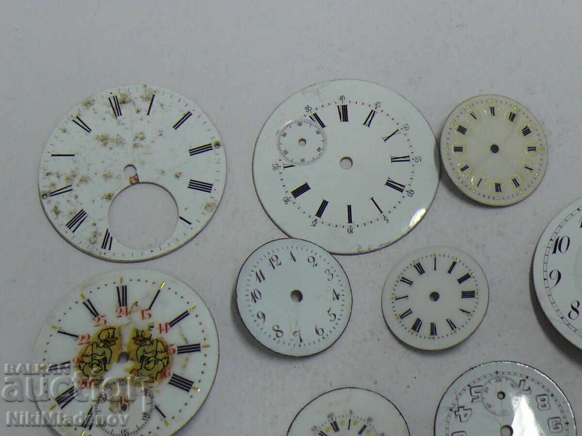 Lot of porcelain watch dials for pocket watches with price 15.00 BGN | € 7.67 Lot of porcelain watch dials for pocket watches with price 15.00 BGN | € 7.67