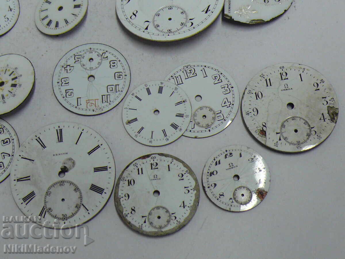 Delivery of Lot of porcelain watch dials for pocket watches Delivery of Lot of porcelain watch dials for pocket watches