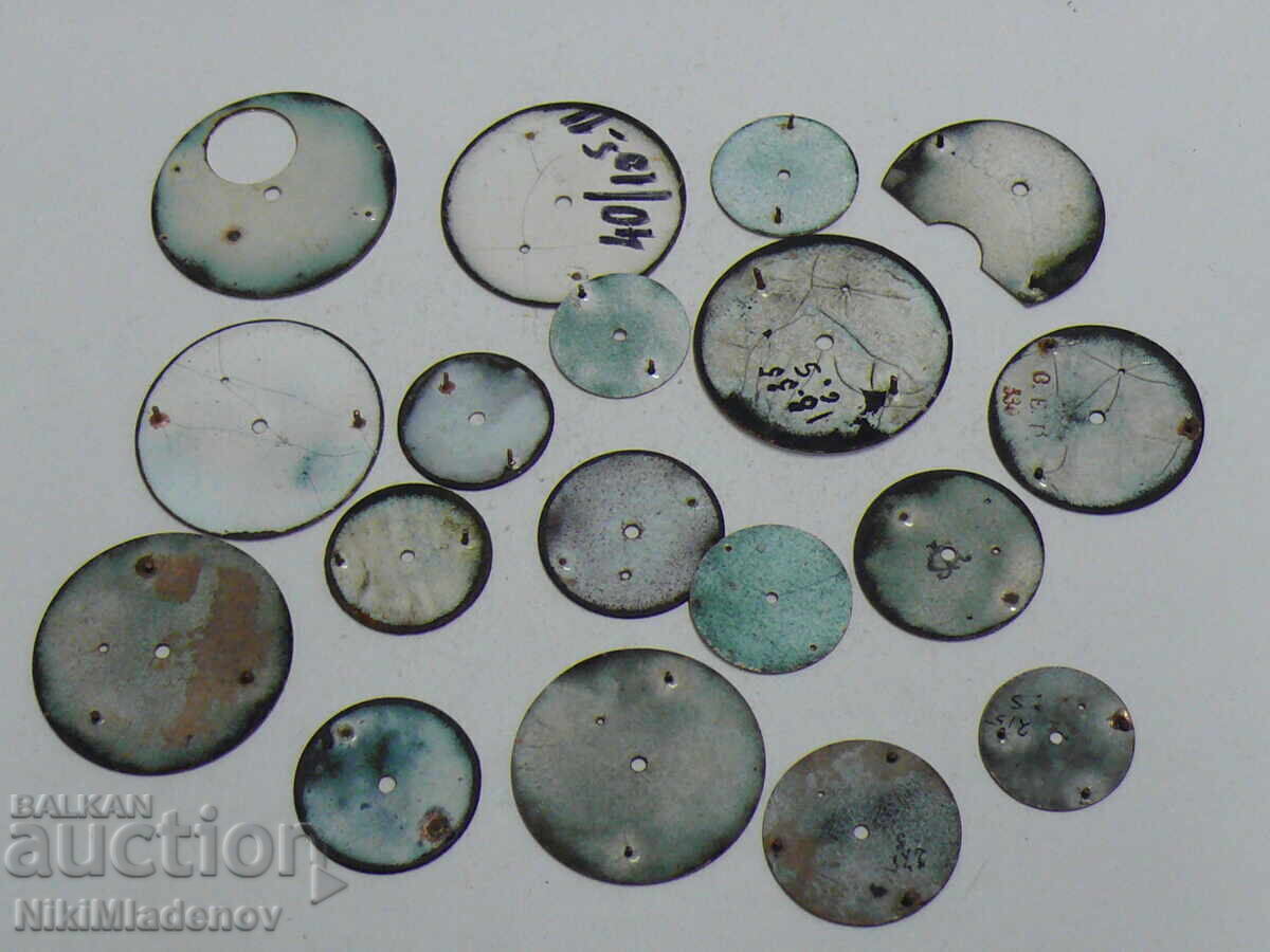 Lot of porcelain watch dials for pocket watches - 5 Lot of porcelain watch dials for pocket watches - 5