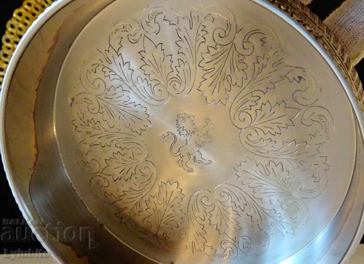 Silver-plated bottle stand, lion, roses, baroque - 6 Silver-plated bottle stand, lion, roses, baroque - 6