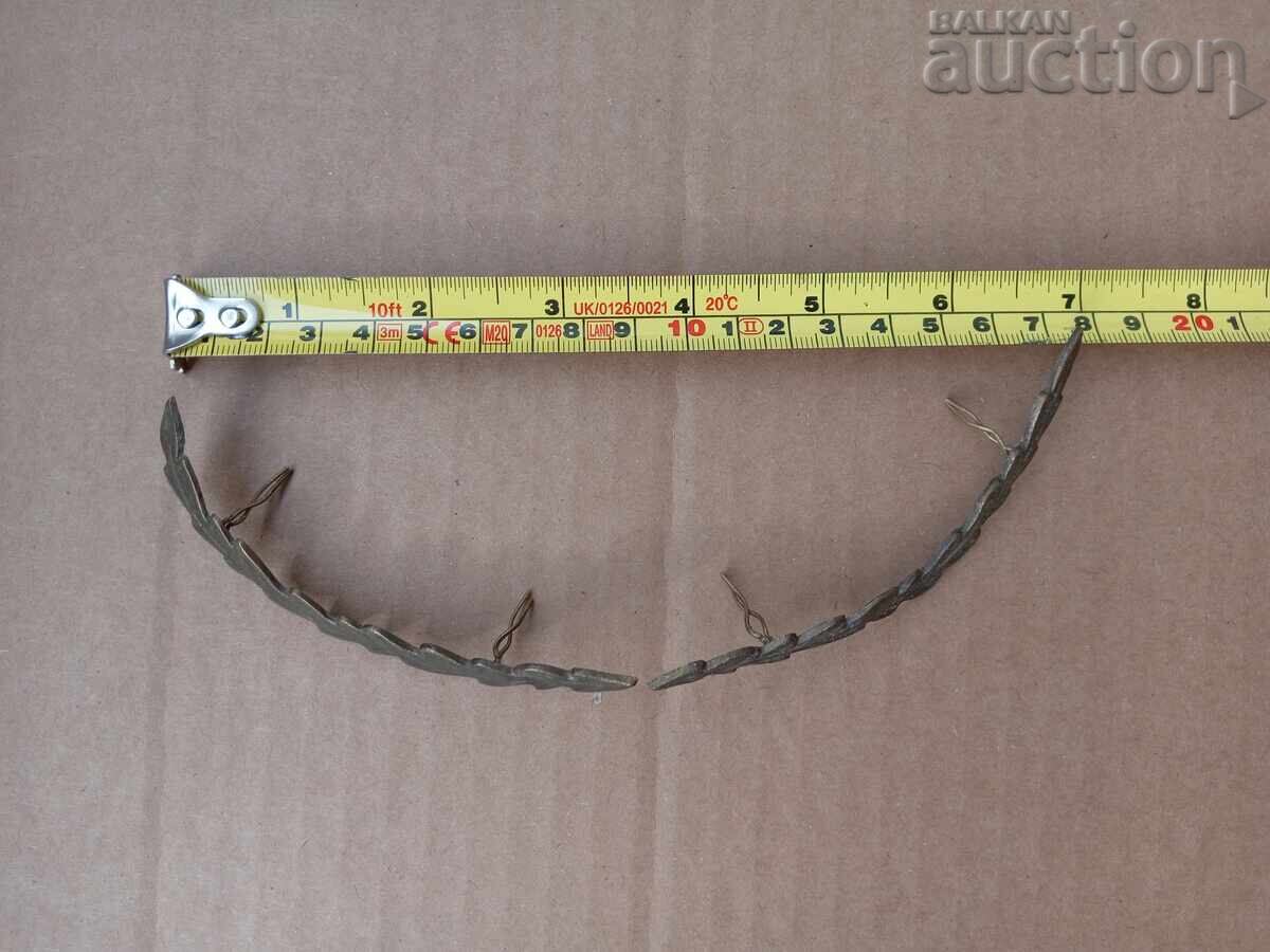 Antique bronze wreath from an officer's cap - 7 Antique bronze wreath from an officer's cap - 7